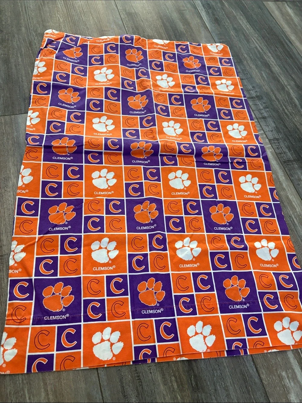 College Corner Clemson Tigers Pillowcase Standard Orange Purple Dorm Bedding